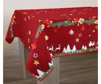 Nappes Anti-Tâches Noel Rouge 150*200 